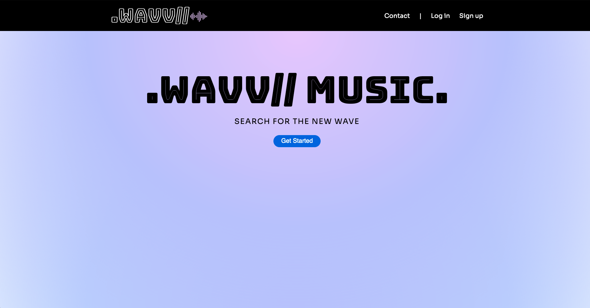 Snapshot of web page for .wavv muisc